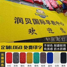 定制地垫丝圈进门压印广告logo创意入户发泡pvc脚垫耐脏家用地毯