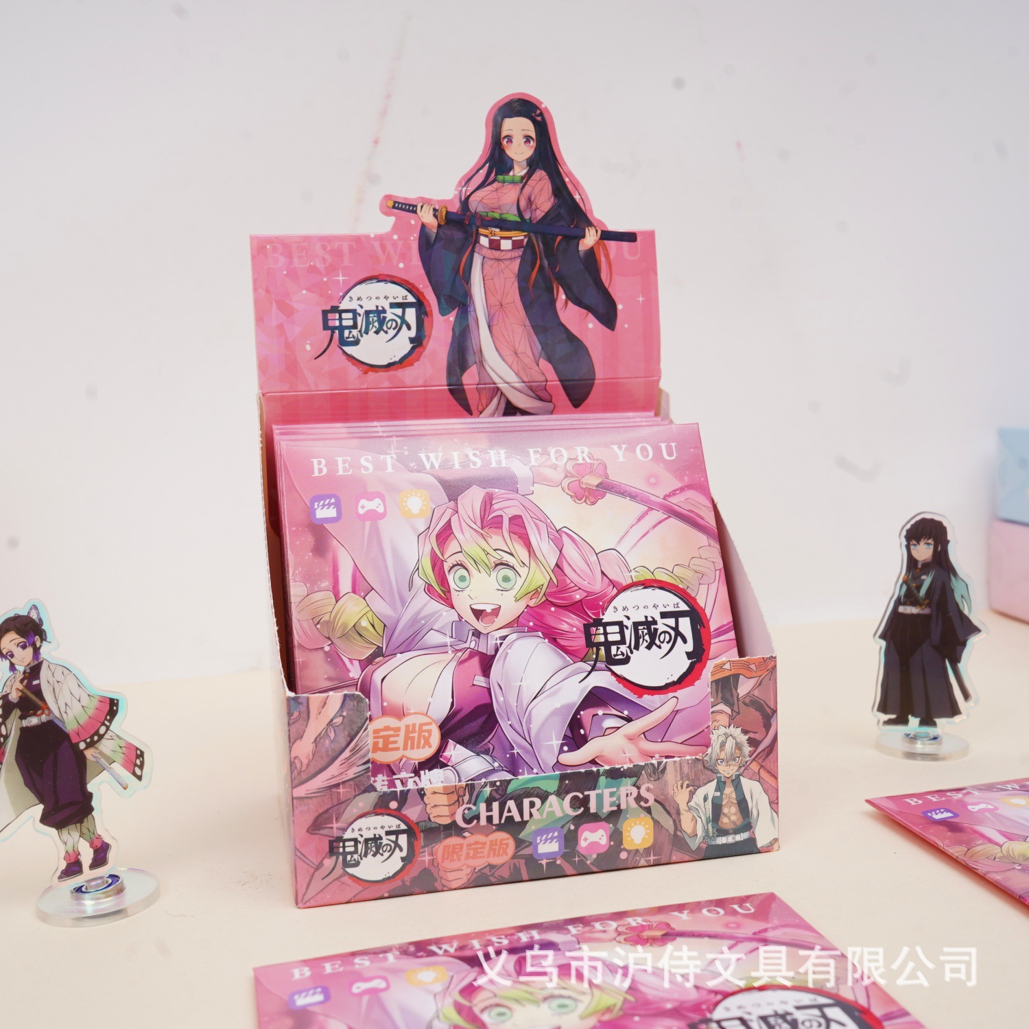 Cartoon Anime Demon Slayer Rotating Standee Creative Cute 3D Acrylic Desktop Decoration Children's Prize Wholesale