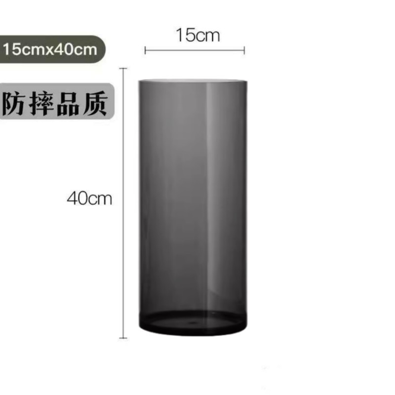 Ventas directas transfronterizas de acrílico anti-caída de alta transparencia imitación de vidrio acuoso de cultivo de floración de floración de floración despierta tubo de floración recto