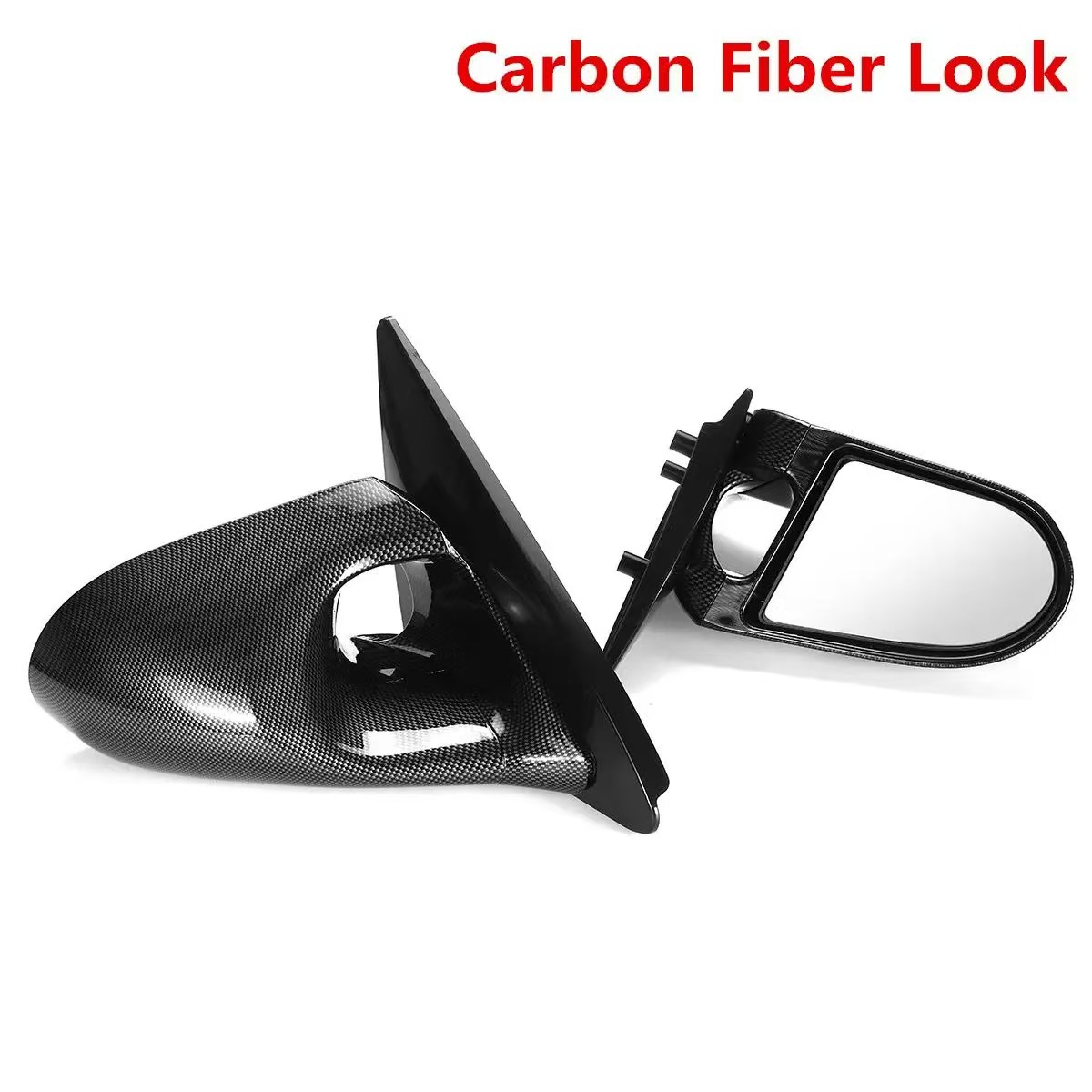 Cross-Border Suitable for 1992-1995 Honda Civic Eg Rearview Mirror 2-Door Decorative Modification Parts Bright Black Reversing Mirror