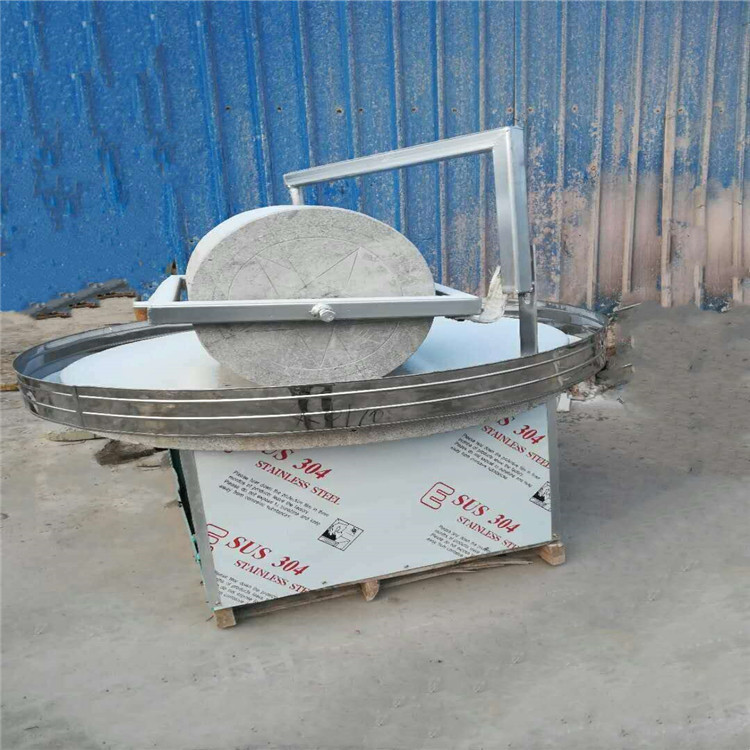 高粱艾绒磨粉机 杂粮青稞粉研磨石碾 单辊130型磨面机