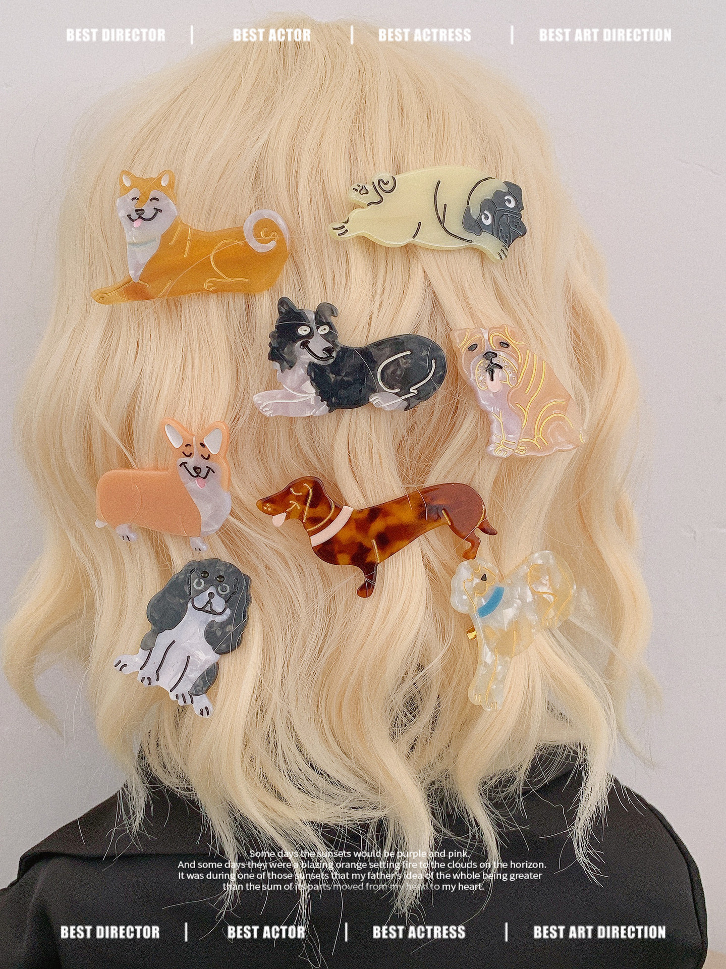Cute Animal Acetic Acid Sheets Hair Clip display picture 2