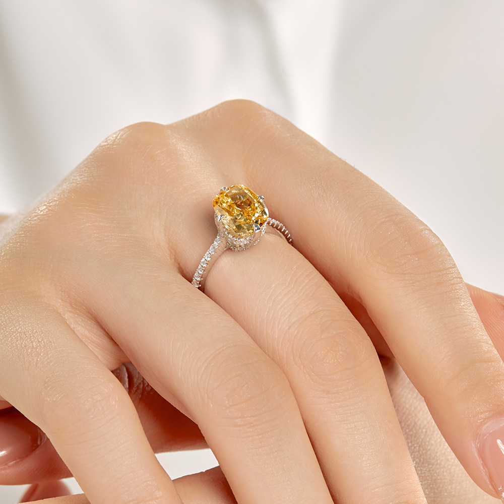 Simple Style Geometric Sterling Silver Plating Rhinestones Rings 1 Piece