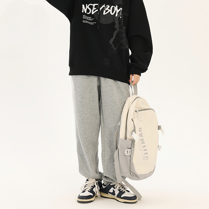 (2개) 가을 우유 실크 직물 새로운 스타일 중대형 어린이 니트 바지 소년 스포츠 바지 소녀의 느슨한 바지