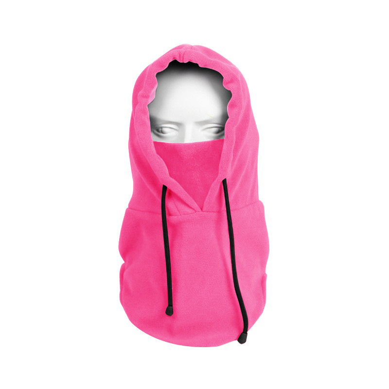 Gorro de invierno a prueba de viento, cálido, multifuncional, capucha de ciclismo engrosada, protección facial de forro polar a prueba de frío, máscara de esquí para bloquear el viento