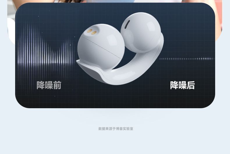 2025 New Plug-In Card Mp3 Bluetooth Headset Ear Clip Type Sports Running Music Super Long Battery Life and No Pain When Worn for a Long Time