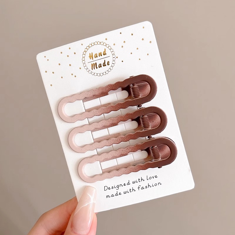 17 # color café gradiente ovalado onda de 3 piezas 6cm