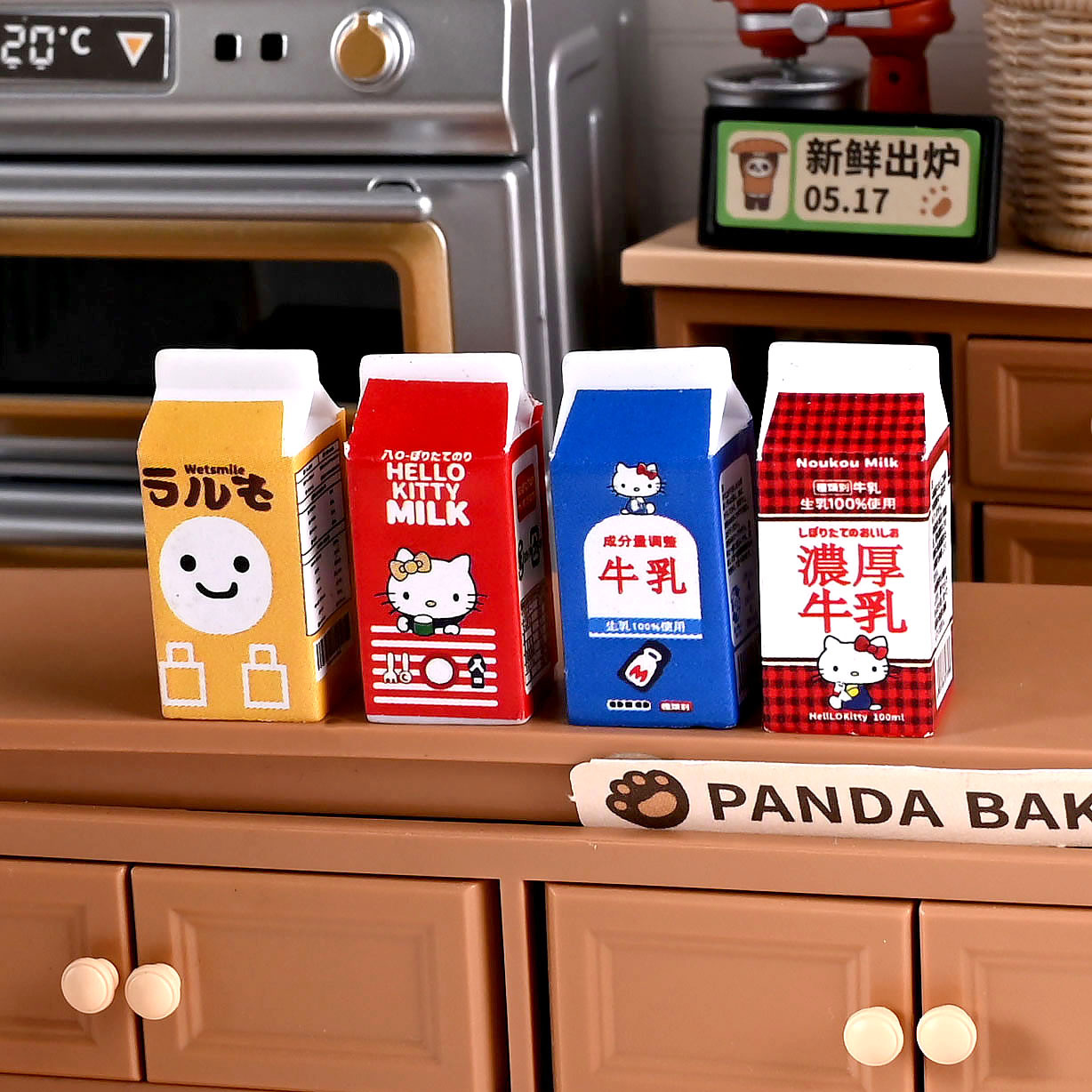 微缩树脂仿真日系牛奶盒 DIY饰品配件便利店牛奶盒迷你超市造景