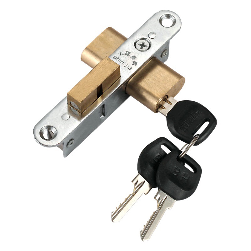 Cerradura de doble cabeza del sur de China 554 mortaja cerradura de aleación de aluminio cerradura de puerta corredera Capitán desbloqueo de doble cara cerradura de núcleo de cobre