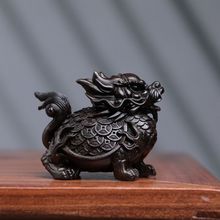 原木实木沉香木雕玄武龙龟实心精雕把件乌龟玄武摆件装饰车摆件