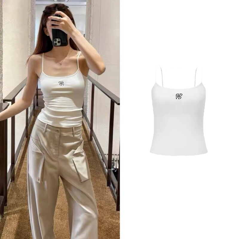 Od Designer Brand's New Embroidered Logo Camisole Slim-Fit Top for Women