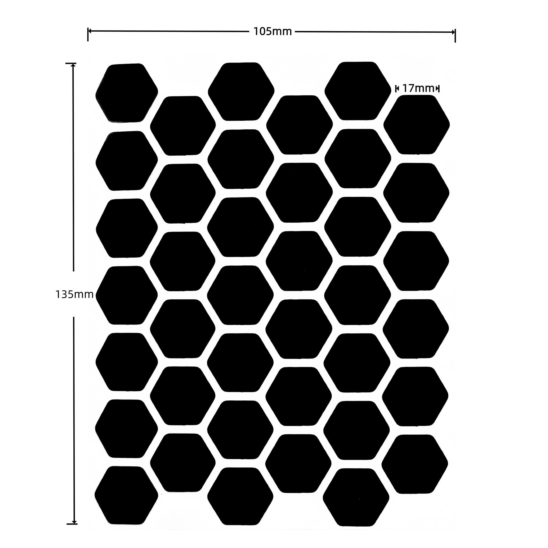 Retro Reflective Black Sticker Honeycomb Hexagon Helmet Bike Reflective Tape