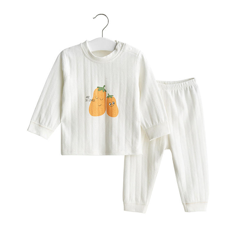 Conjunto de ropa interior para niños para primavera, otoño e invierno, ropa sin costuras de algodón puro para niños y niñas, estilos finos separados, camisetas y pantalones térmicos para bebés.