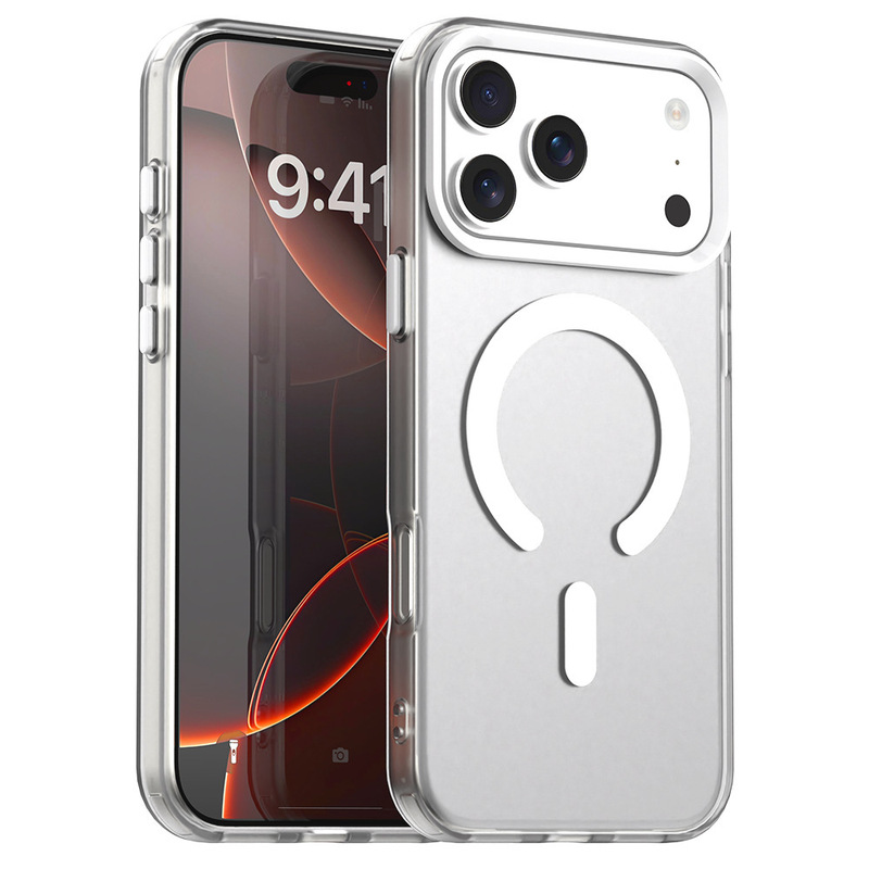 糖果色磁吸适用iPhone17手机壳苹果17ProMax磨砂半透明肤感保护套|undefined