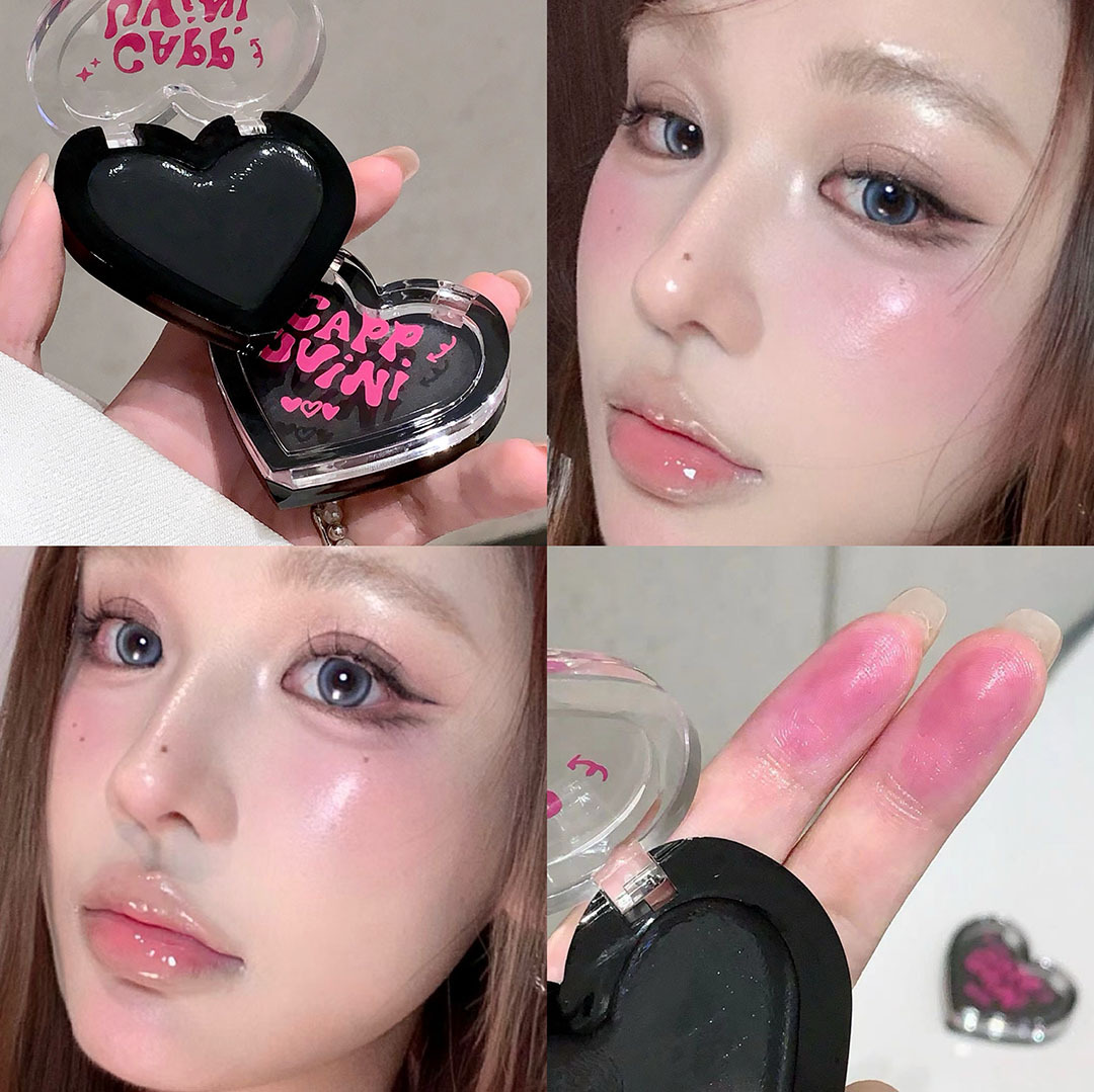 Cappuvini amor blush templado fácil de colorear natural brillante maquillaje blanco blush barato para estudiantes