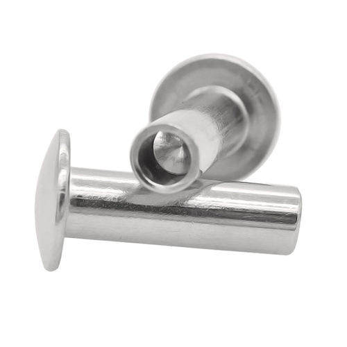 304 stainless steel flat round head semi-hollow rivets M2-M4 large flat head rivets hollow rivets GB873
