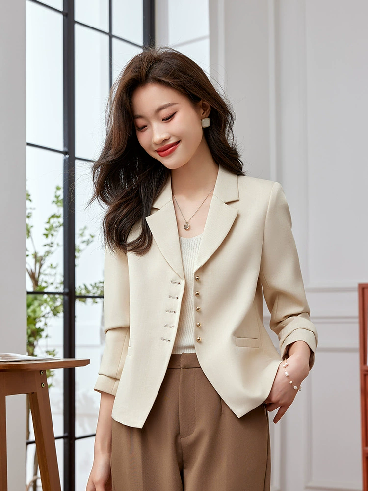 Осенний модный короткий лонгслив, классический пиджак костюма, slim fit, западный стиль