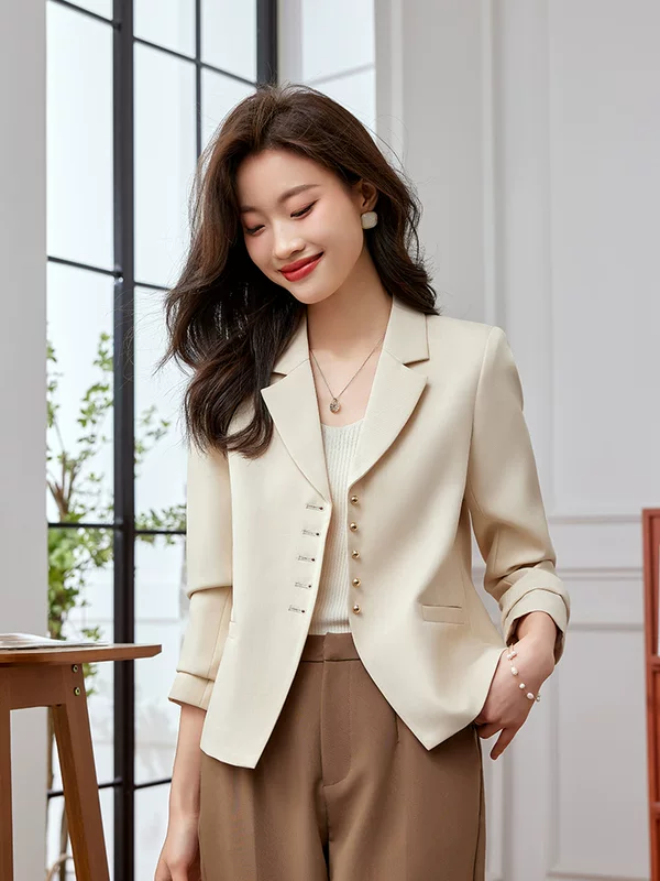 Осенний модный короткий лонгслив, классический пиджак костюма, slim fit, западный стиль