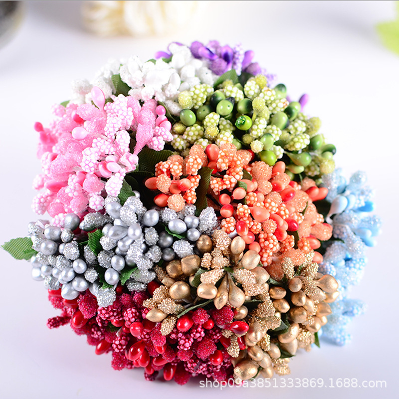 Simulation small Berry glass beads face beads 144/package candy box decoration diy Garland corsage wrist flower flower material