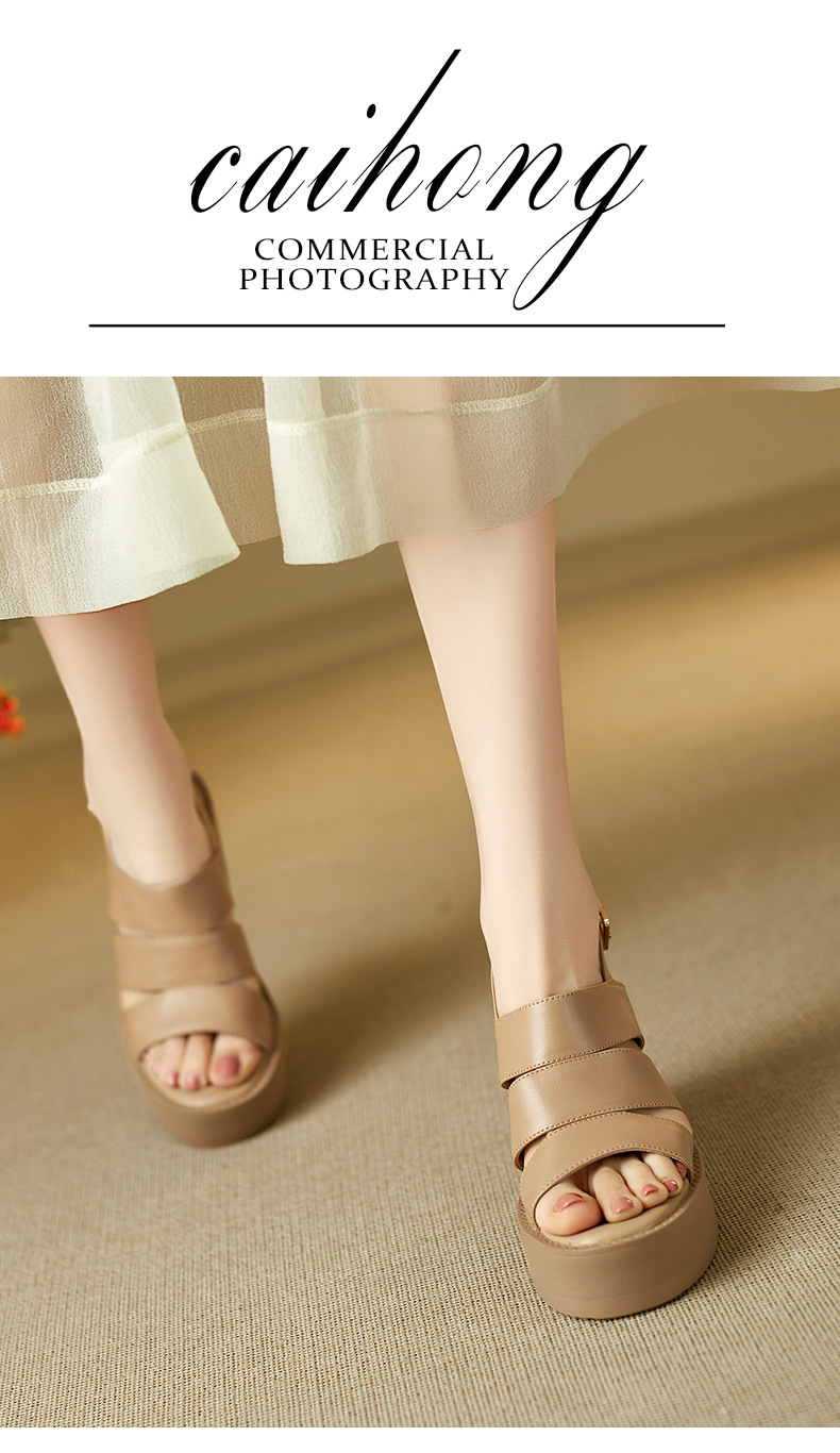Sandal cao gót nữ hở mũi phong cách Anh quốc, đế xuồng platform, gót 9 cm — màu đen, màu mơ chi tiết 1