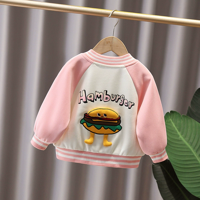 Детская бейсбольная куртка весна-осень 2025, новая стильная одежда с мультяшным принтом для мальчиков и девочек, куртка-топ для малышей