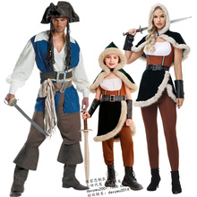 中世纪亲子男女万圣节游戏服战士角色扮演COSPLAY主题派对海盗服
