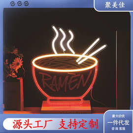 LED装饰灯跨境亚克力软灯牌挂墙发光字霓虹夜灯广告牌氛围灯定制