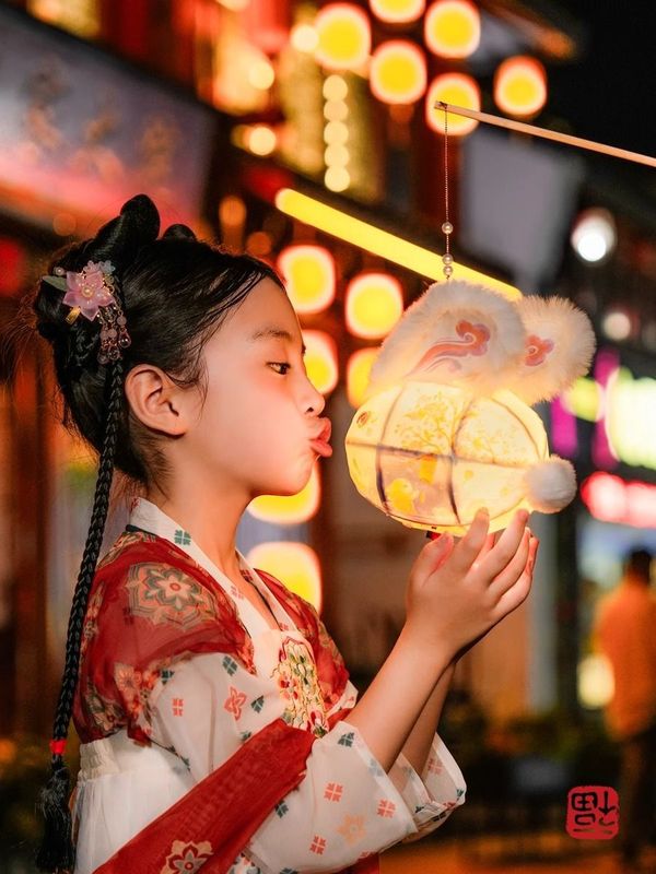中秋节日发光灯笼2024手提花灯儿童手工DIY立体兔子灯国风宫灯|undefined