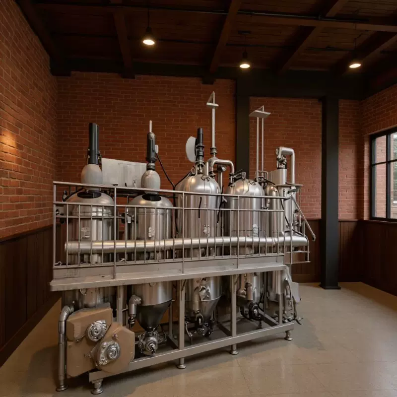 处理一套一吨组合炼油设备食用油不锈钢食品级304附件齐全安装