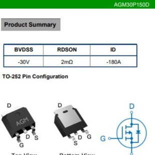 Core controlled source AGM30P150D TO-252