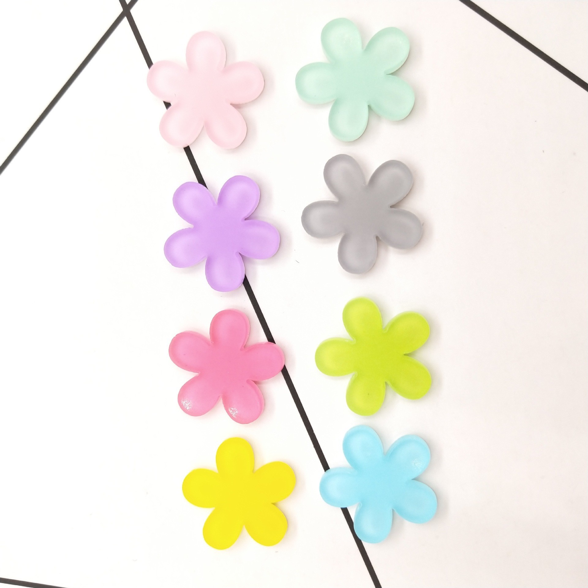 Color caramelo melocotón corazón jalea esmerilado acrílico amor ciruela DIY accesorios tocado accesorios horquilla accesorios joyería