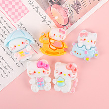 可爱小猫宝宝卡通奶油胶配饰洞洞鞋扣材料树脂配件diy饰品发夹