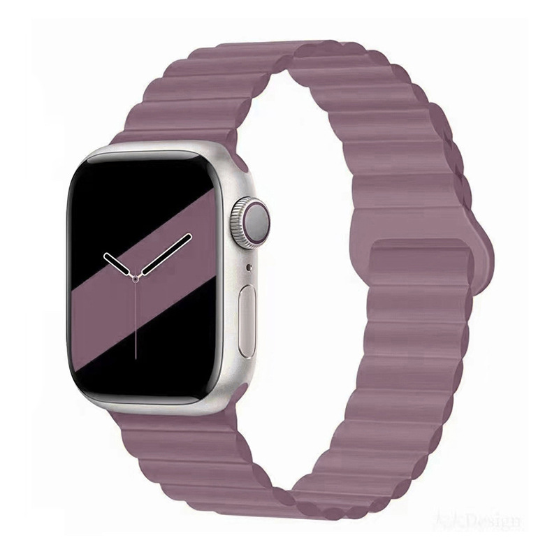Correa de reloj de silicona bicolor adecuada para Apple iwatchs11, correa de reloj inteligente s10ultra con hebilla magnética