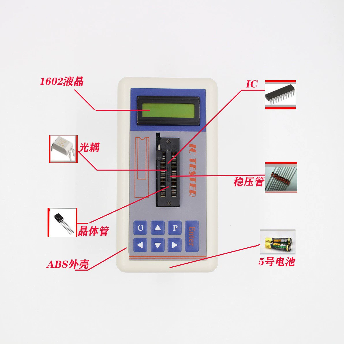 П tester интегральной схемы IC тестер Ntegrated Circuit IC Tester
