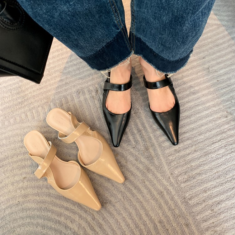 Leather summer solid color fashionable sandals for oily skin…
