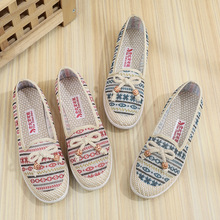 春夏新款女款网鞋单鞋百搭防滑软底透气舒适一脚蹬中老年妈妈鞋