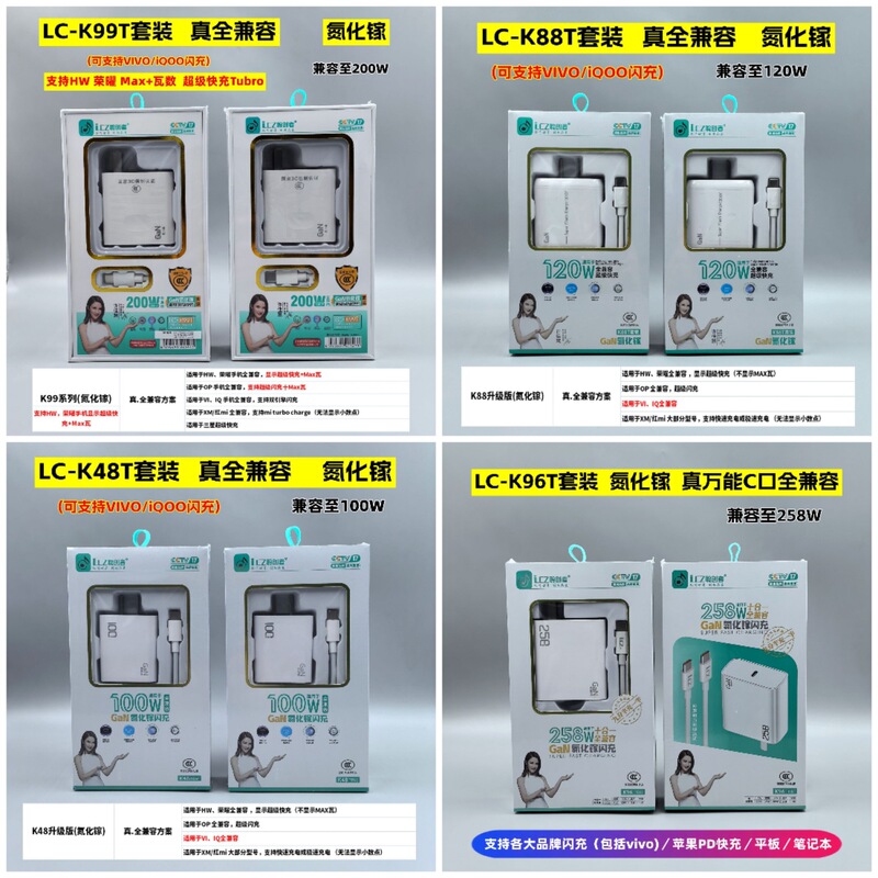 Android 240W Full Protocol 120W Mobile Phone Fast Charging Charger 200W Fast Charging Mobile Phone Charger Gallium Nitride 88W