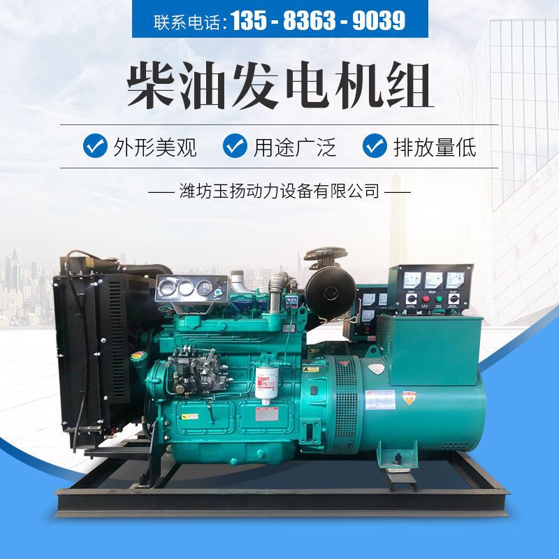 潍坊30kw柴油发电机组 工地养殖酒店备用电源 30千瓦发电机组