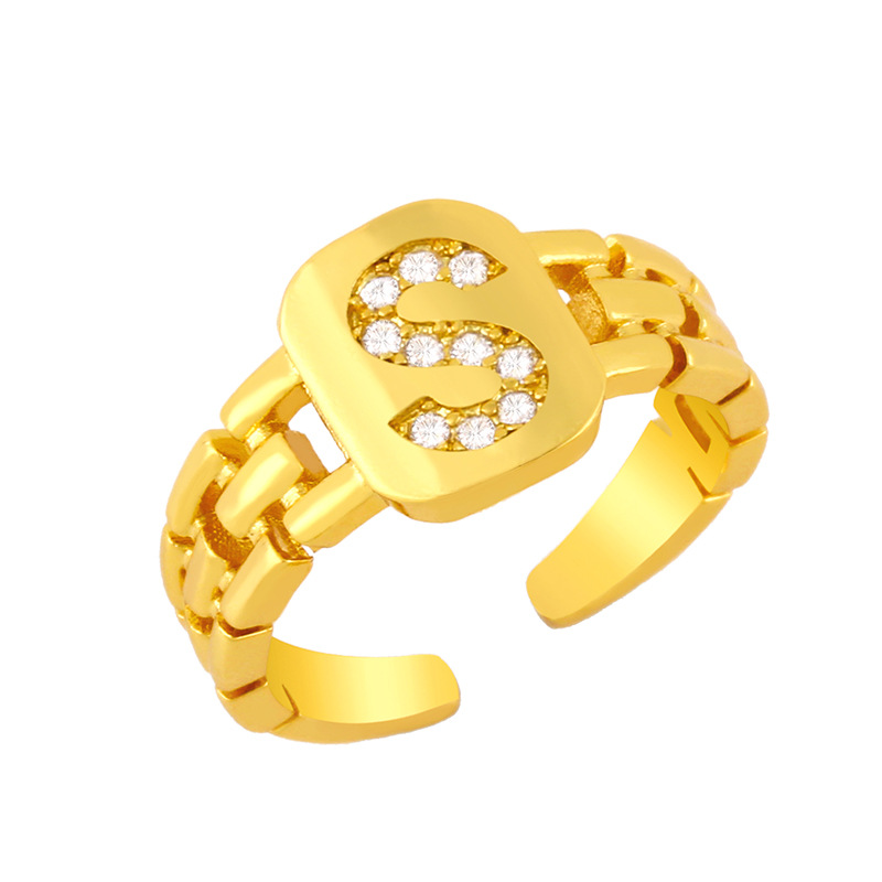 Anillo Abierto Con Letra Simple display picture 8