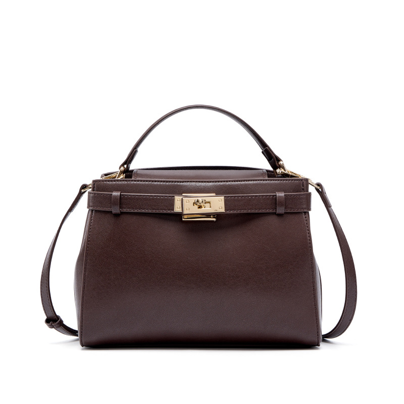 Retro Oil Wax Leather New Shoulder Genuine Leather Handbag For Women, Summer Fashion High-End Commuter Versatile Crossbody Bag - Thumbnail 8