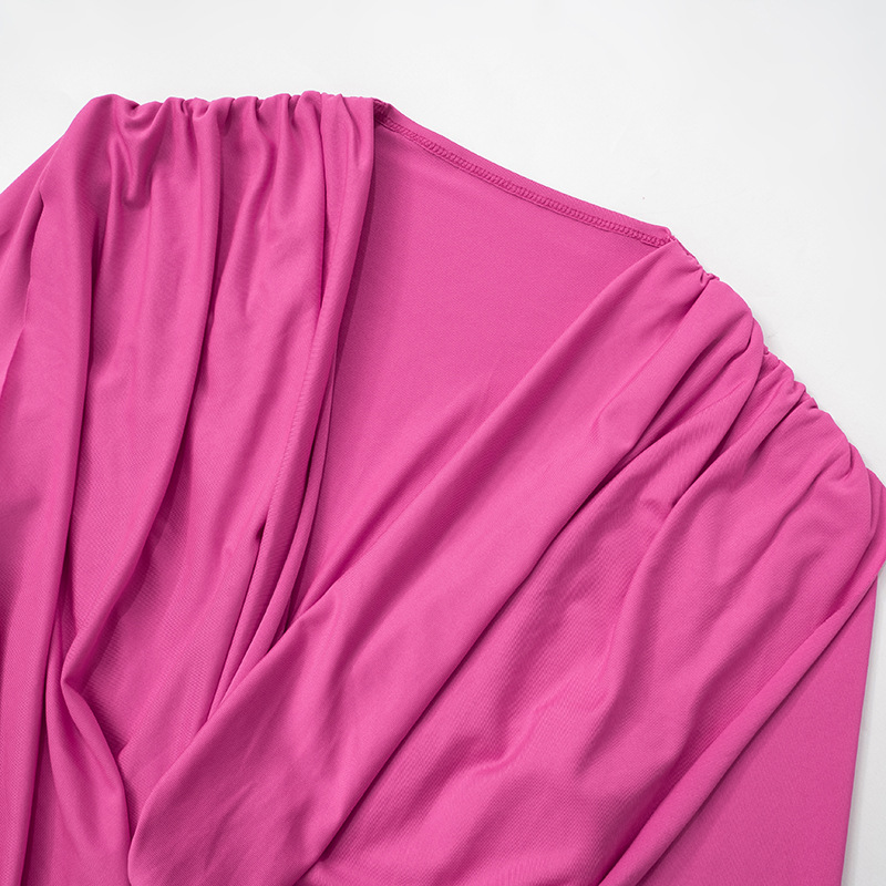 Women Clothing Sexy Swing Collar Sexy Tight Long Sleeve Romper