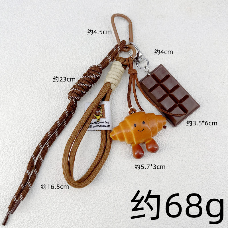 Llavero Colgante para Bolso con Diseño de Comida Realista de PVC