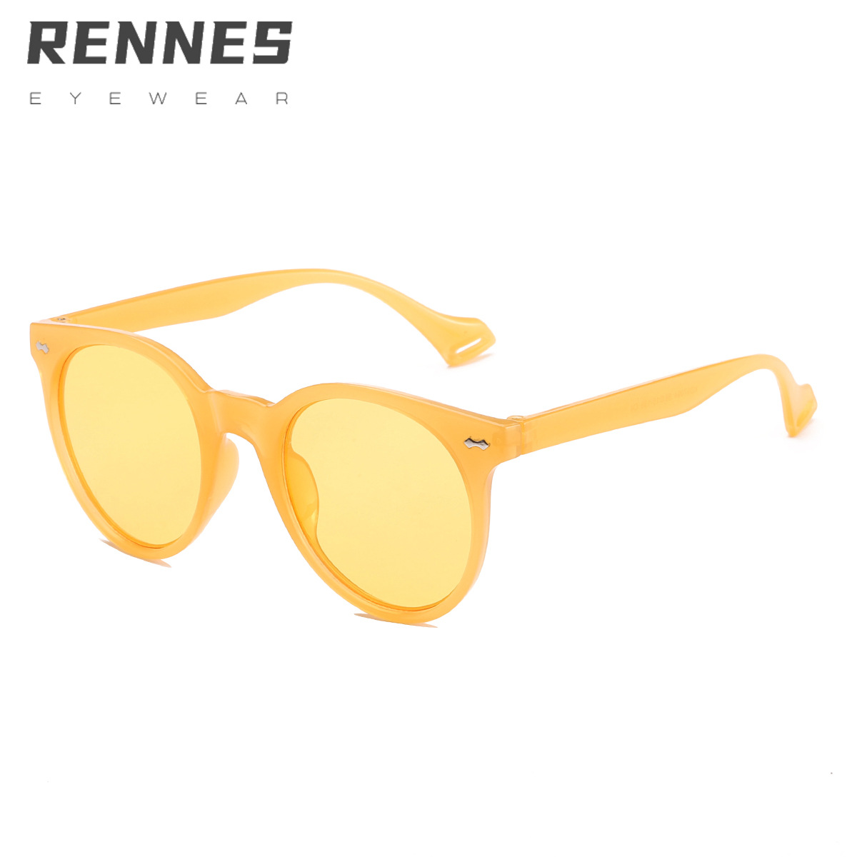 2021 nuevo marco redondo gafas de sol transfronterizo mi clavo estilo europeo y americano cóncavo gafas de sol selfie gafas de sol 97094