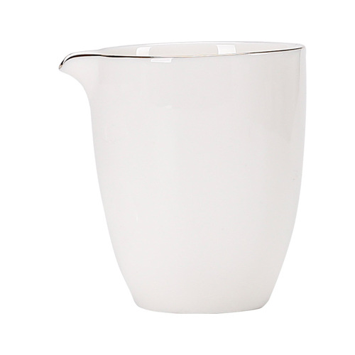 Mutton fat jade white porcelain fair cup tea leakage integrated household tea divider ceramic tea set single tea sea cup filter