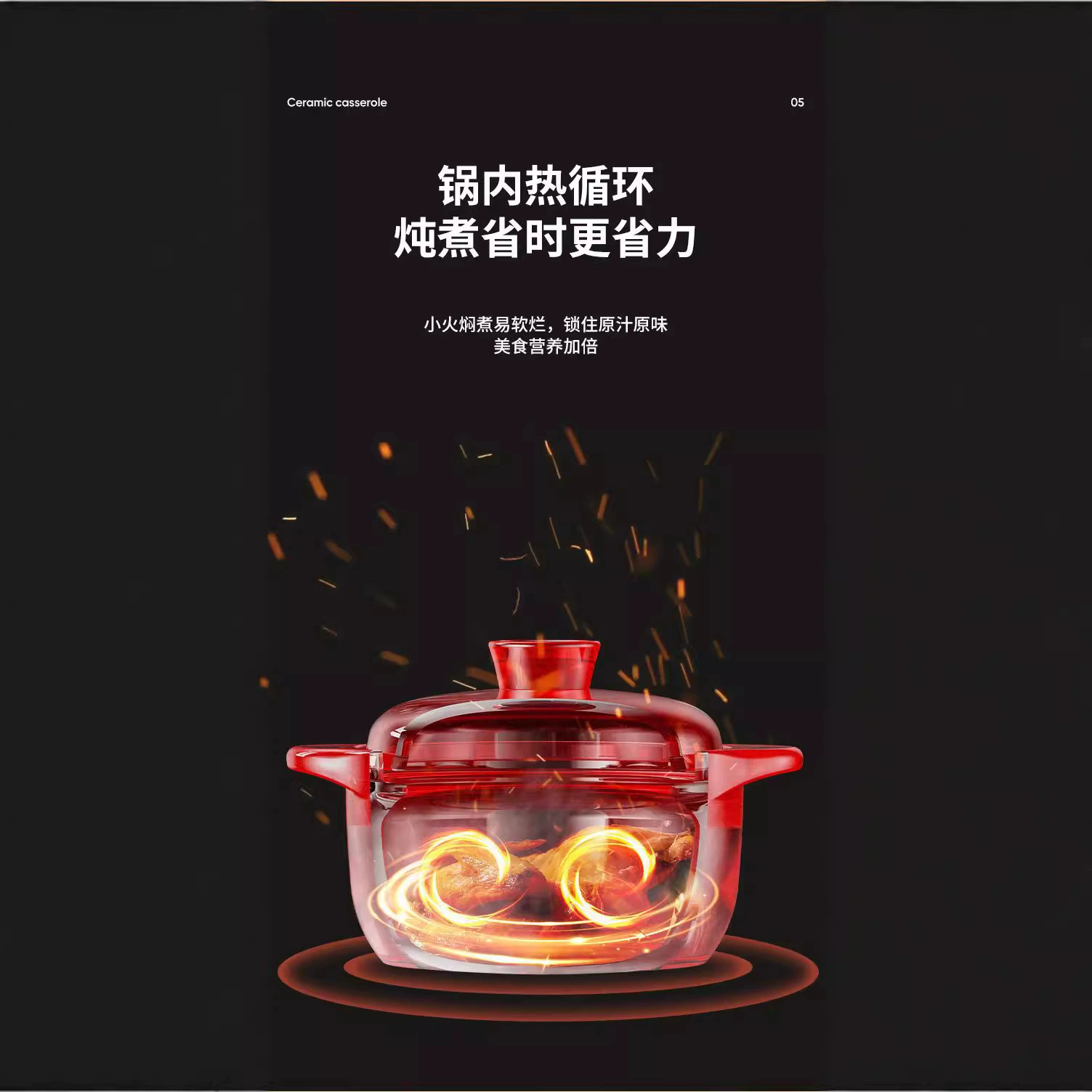 Керамическая кастрюля, жаростойкая глиняная посуда 1300°C, японский стиль 500мл–4.6л