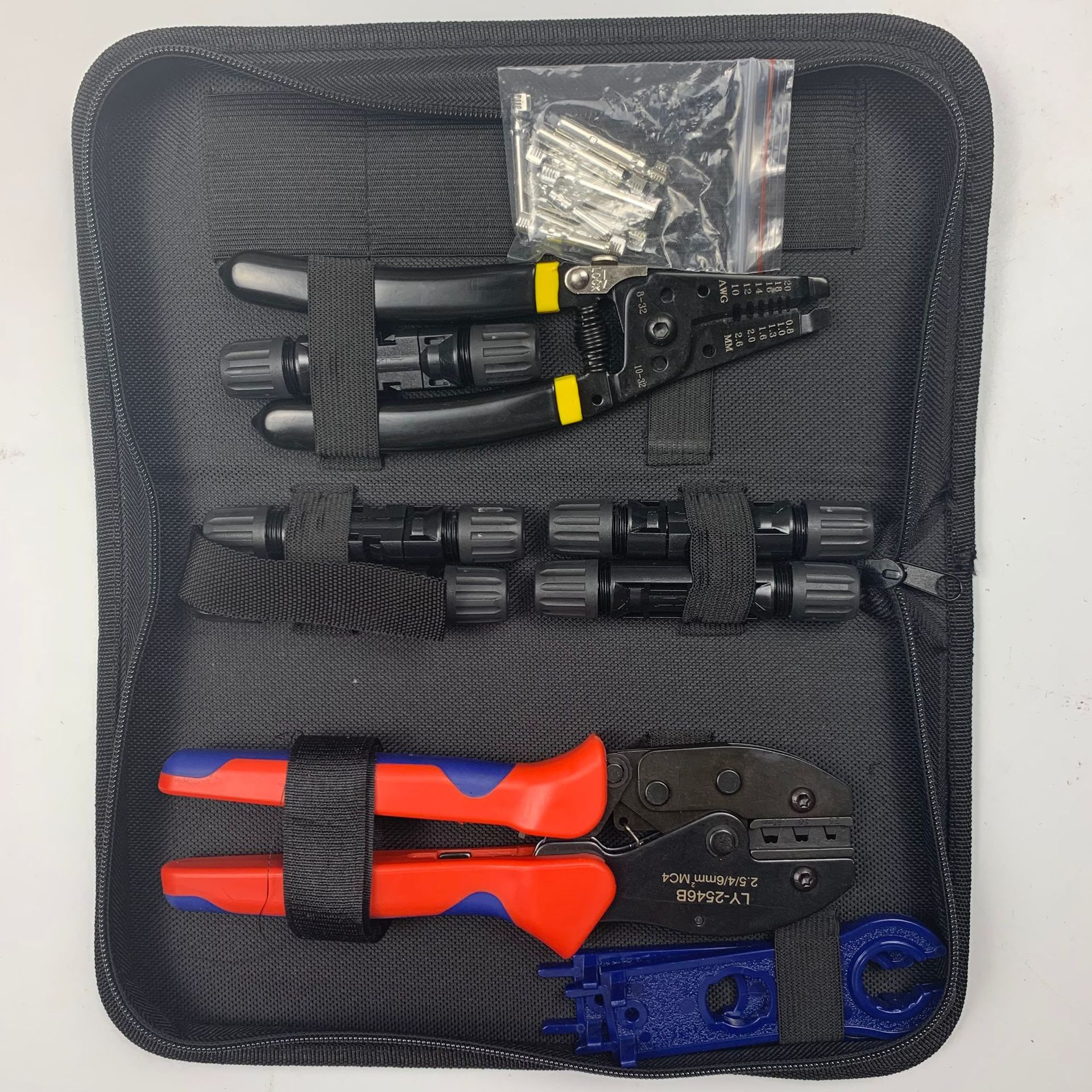 【压线钳】MC4光伏电缆cm4连接器接头LY-2546B夹线端子钳压线钳