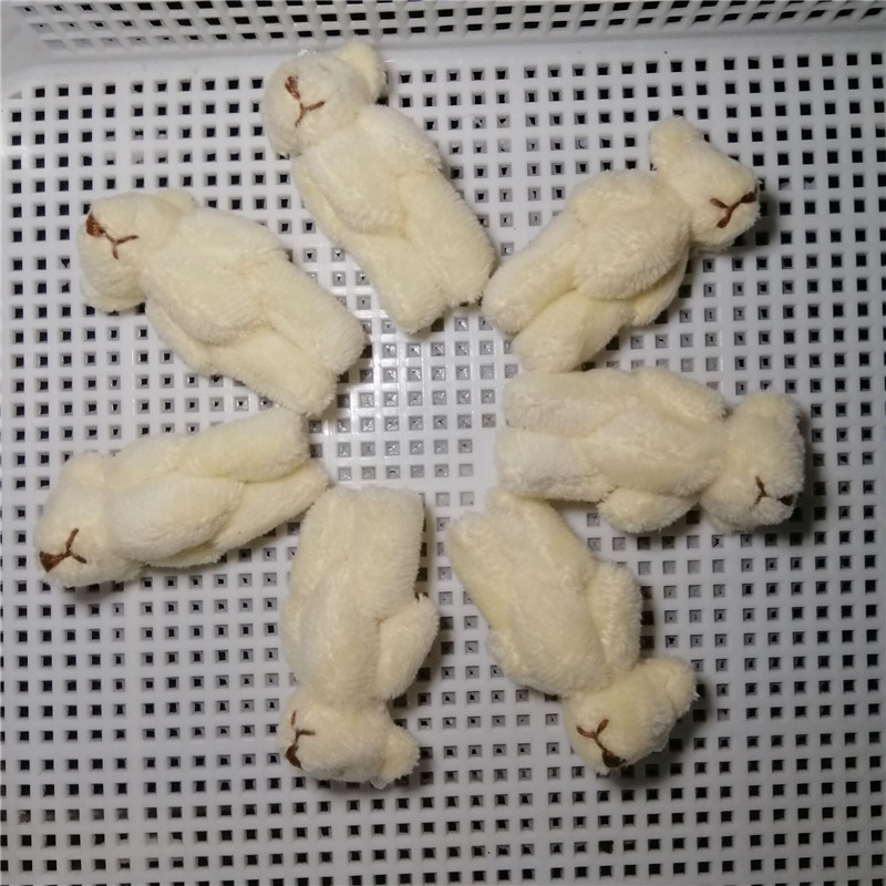 Oso de pelo largo beige de 6cm
