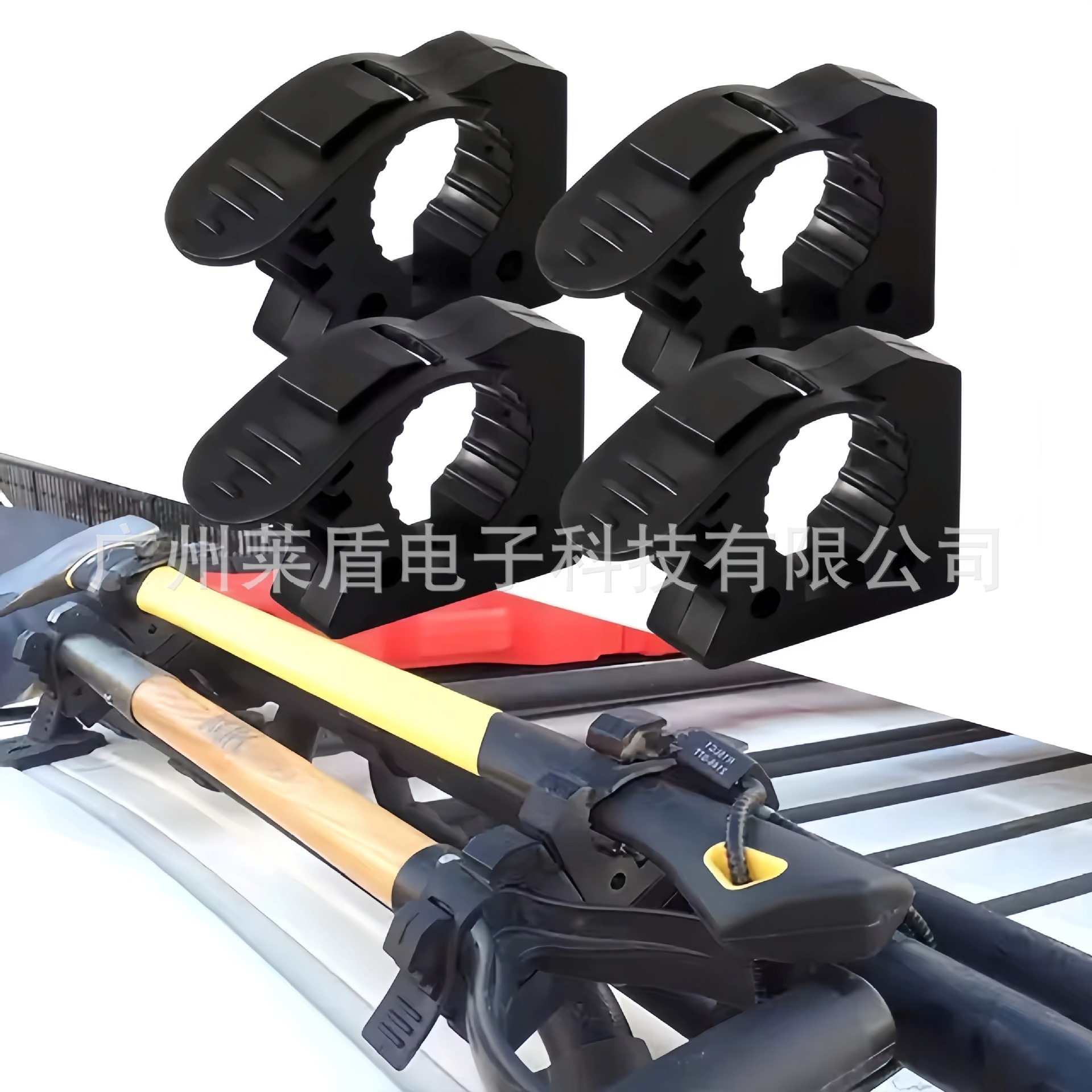 行李拓展置物架铁锹兵工铲3-4CM快速固定扣橡胶配件越野露营夹具
