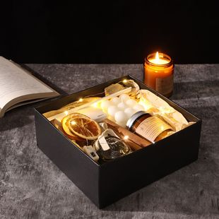 Non-fire aromatherapy essential oil bedroom air fresh and lasting light fragrance toilet deodorant aromatherapy candle three-piece gift box suit