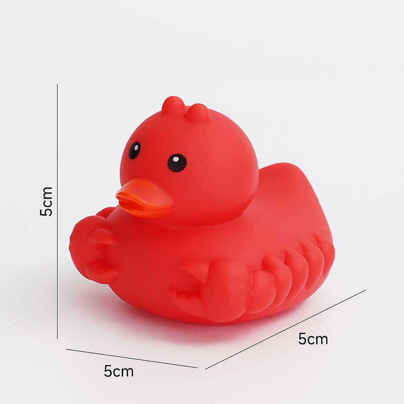 Pequeños animales de pellizco pato juguetes de agua pato bebé juguetes de baño regalos para niños sonidos pato amarillo